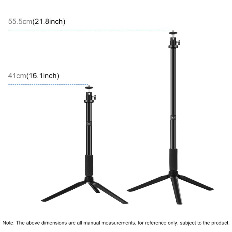 PULUZ Tripod Mount +  Extension Rod + Live Broadcast Dual Phone Bracket + 6.2 inch 16cm LED Ring Vlogging Video Light Kits, 4 in 1 Live Broadcast Kits
