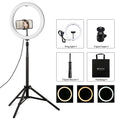 PULUZ 11.8 inch 30cm Light + 1.65m Tripod Mount Curved Surface USB 3 Modes Dimmable Dual Color Temperature LED Ring Vlogging Video Light Live Broadcast Kits with Phone Clamp(Black)
