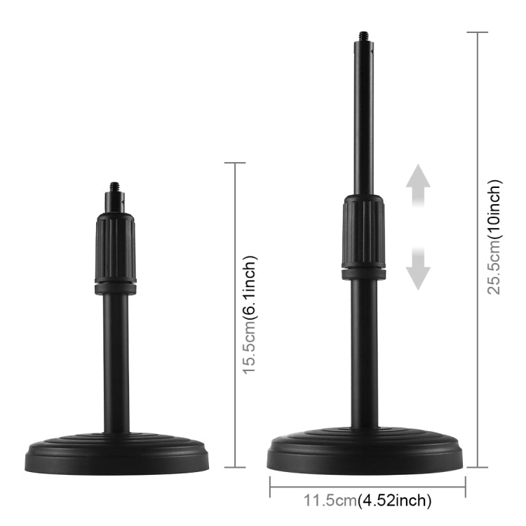 PULUZ 4.7 inch 12cm Ring Light Horizontal Dual Phone Brackets Desktop Holder Video Light Kits
