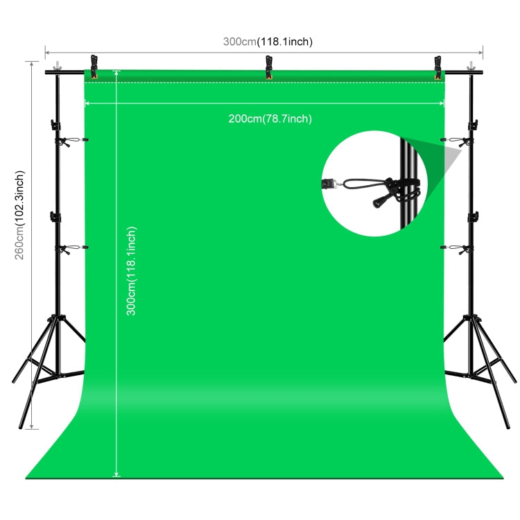 PULUZ LED Light Studio Softbox Photography Kit with Background & Reflective & Tripod Mount & Sandbags(EU Plug)