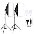 PULUZ Softbox Lighting Kit 2 PCS 50x70cm Professional Photo Studio Photography Light Equipment with 2 x 220V E27 Socket Bulb Photography Lighting Kit, 2 PCS Single Bulb EU Plug, 2 PCS Single Bulb US Plug
