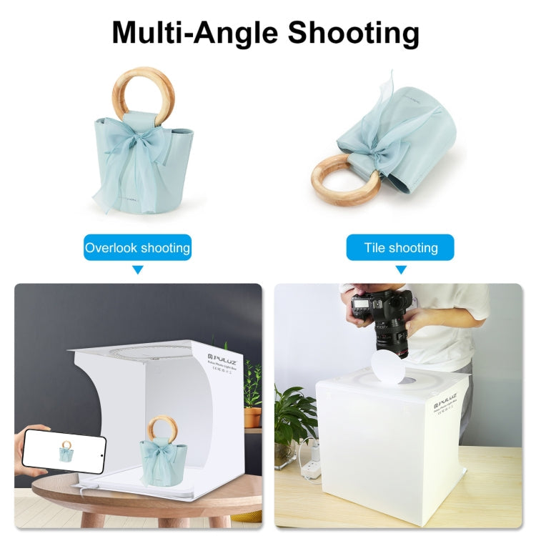 PULUZ 30cm Folding Ring Light Board Photo Lighting Studio Shooting Tent Box Kit Box with Shadowless Light Panel