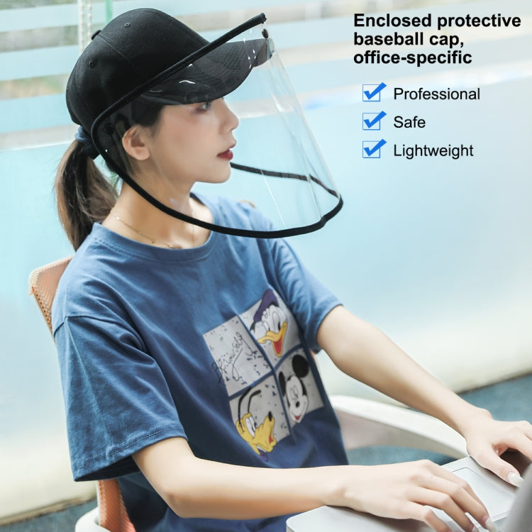 50 PCS Anti-Saliva Splash Anti-Spitting Anti-Fog Anti-Oil Protective Baseball Cap Mask Removable Face Shield