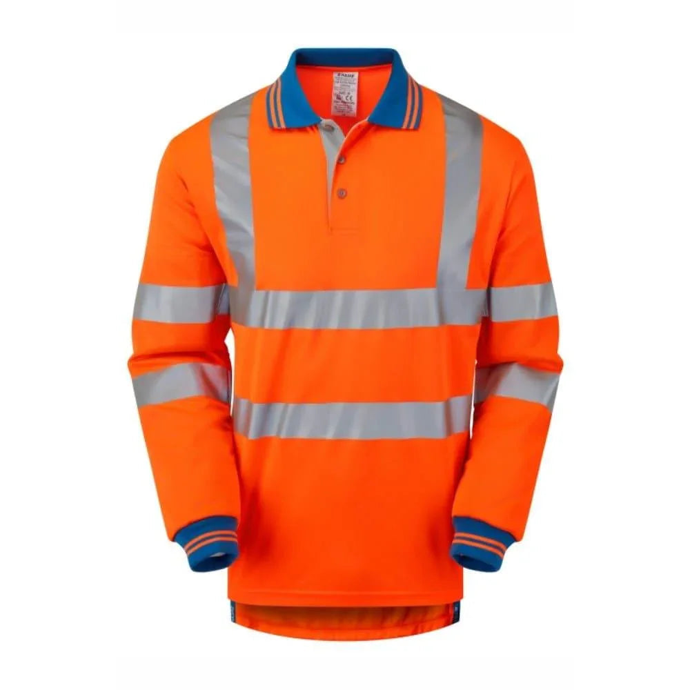 PULSAR PR470-CRS Hi-Vis Orange Cut Resistant Sleeve Polo Shirt Orange Small