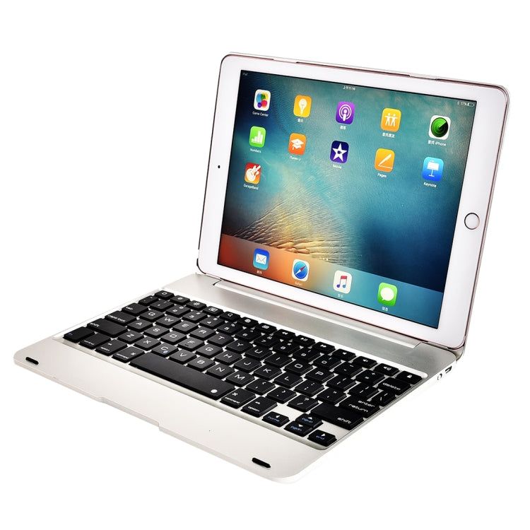 F19B for iPad 9.7 (2017/2018) & iPad Air & Air 2 & iPad Pro 9.7 & New iPad 9.7 inch (2017) Ultra-thin ABS Horizontal Flip Tablet Case + Bluetooth Keyboard