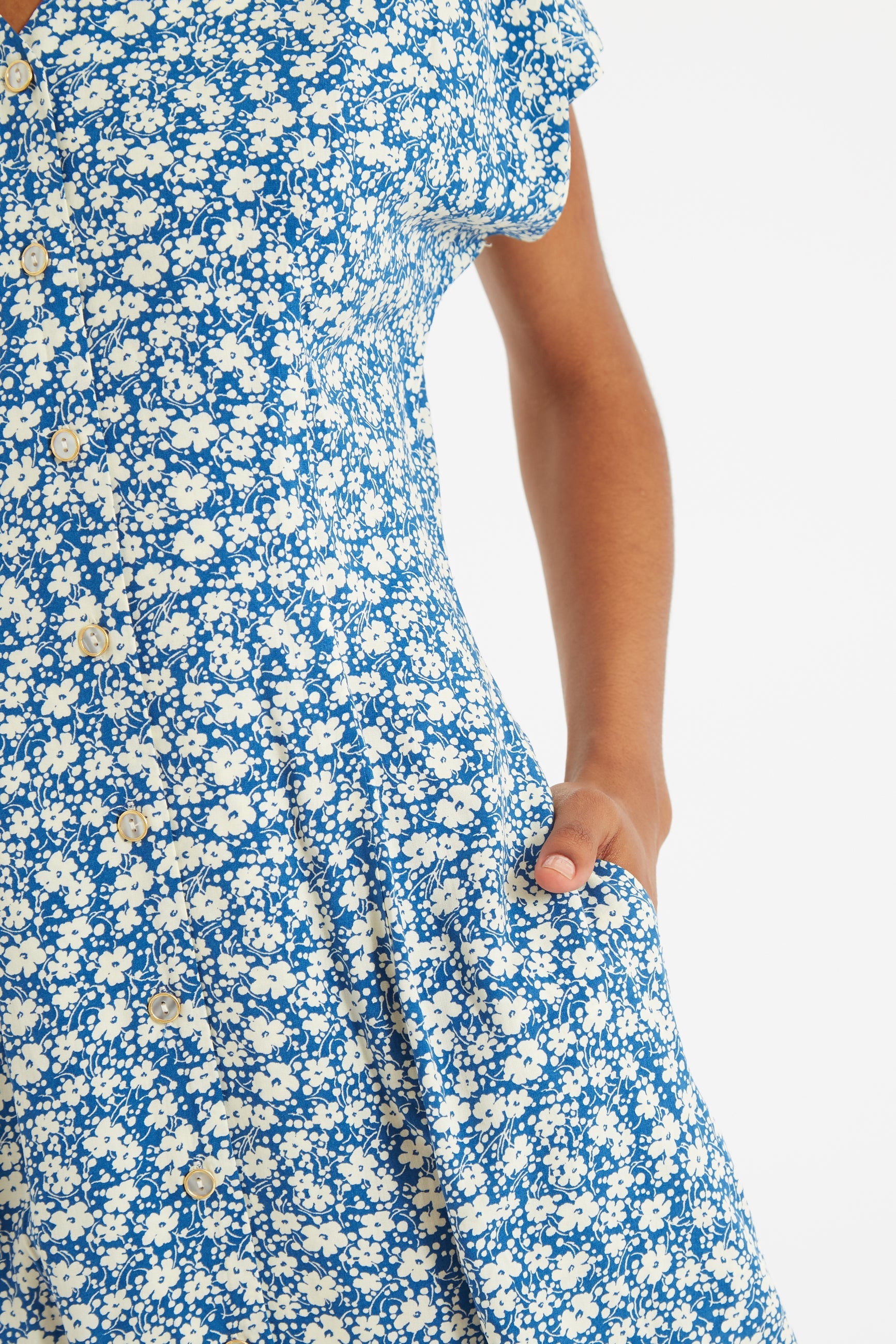 Prudence Periwinkle Mini Shirt Dress