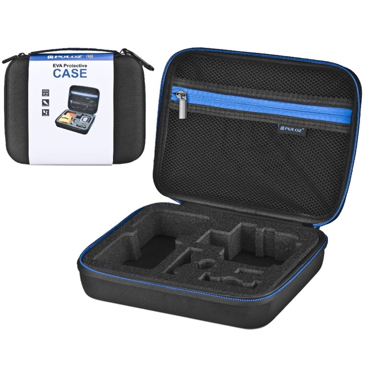 PULUZ Waterproof Travel Case for GoPro Hero12 /11 /10 /9 /8 /7 /6 /5, Insta360 Ace / Ace Pro, DJI Osmo Action 4, Medium 23x17x7cm