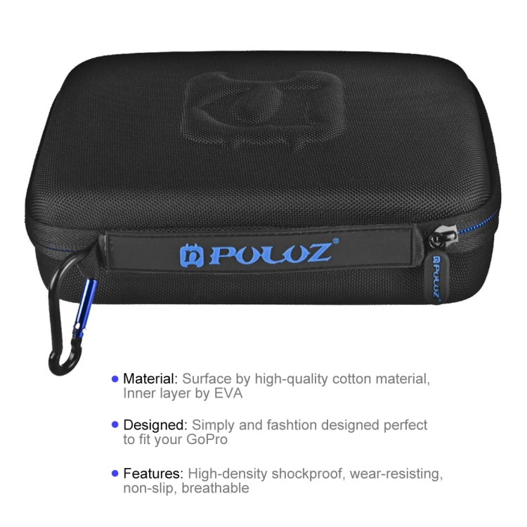 PULUZ Waterproof Travel Case for GoPro Hero12 /11 /10 /9 /8 /7 /6 /5, Insta360 Ace / Ace Pro, DJI Osmo Action 4, Medium 23x17x7cm