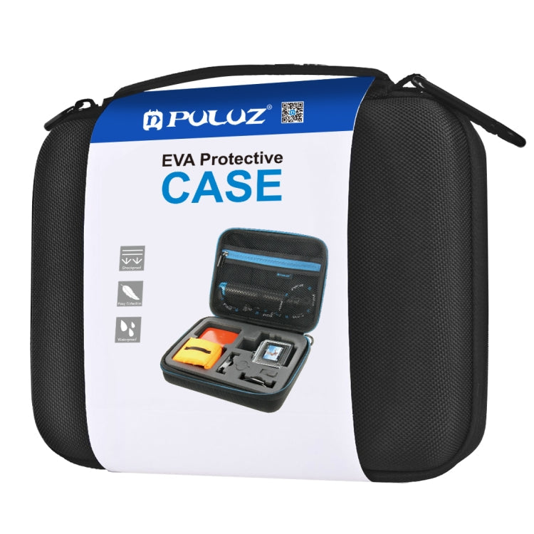 PULUZ Waterproof Travel Case for GoPro Hero12 /11 /10 /9 /8 /7 /6 /5, Insta360 Ace / Ace Pro, DJI Osmo Action 4, Medium 23x17x7cm
