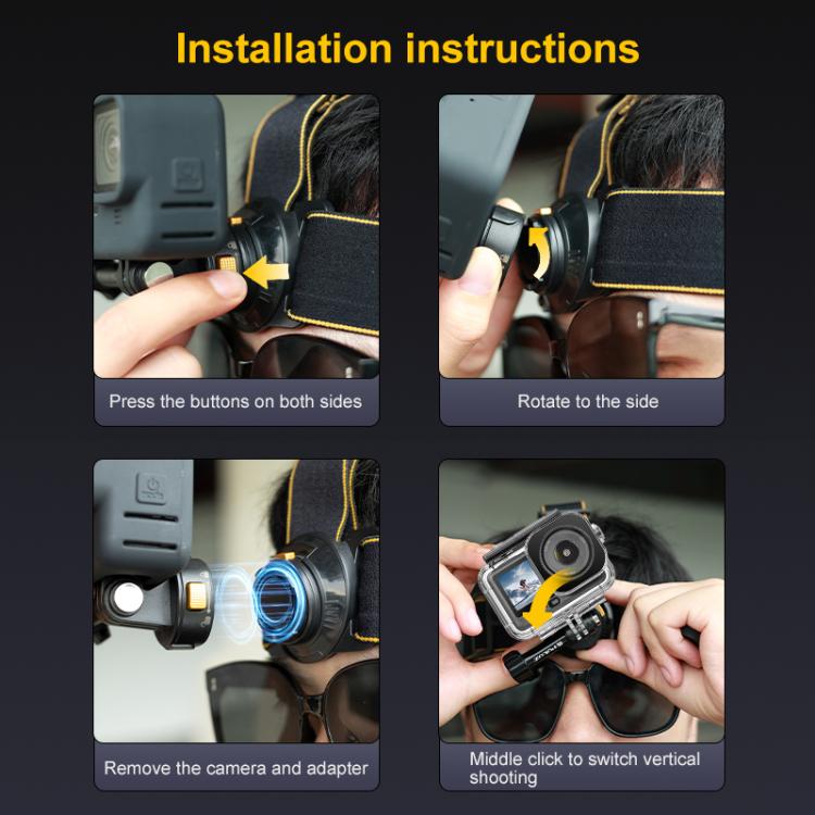 PULUZ Magnetic Quick-release Head Strap Harness Belt, Head Strap