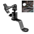 PULUZ Motorcycle Rearview Mirror Aluminum Alloy Action Camera Holder Mount, Rearview Mirror Mount