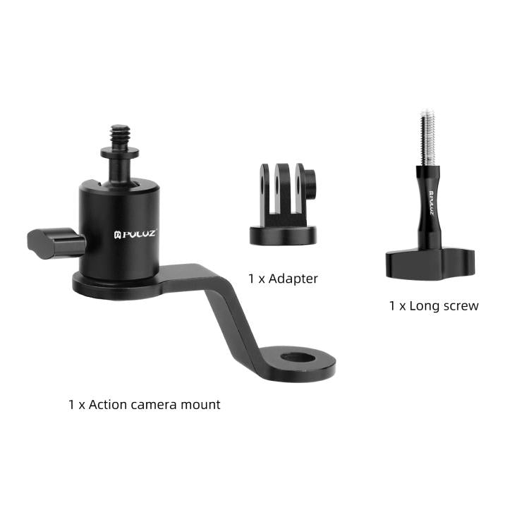 PULUZ Motorcycle Rearview Mirror Aluminum Alloy Action Camera Holder Mount, Rearview Mirror Mount