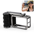 For DJI Osmo Action 5 Pro / 4 / 3 PULUZ Metal Camera Cage Expansion Adapter with Handle Grip, For DJI Osmo Action 5 Pro / 4 / 3
