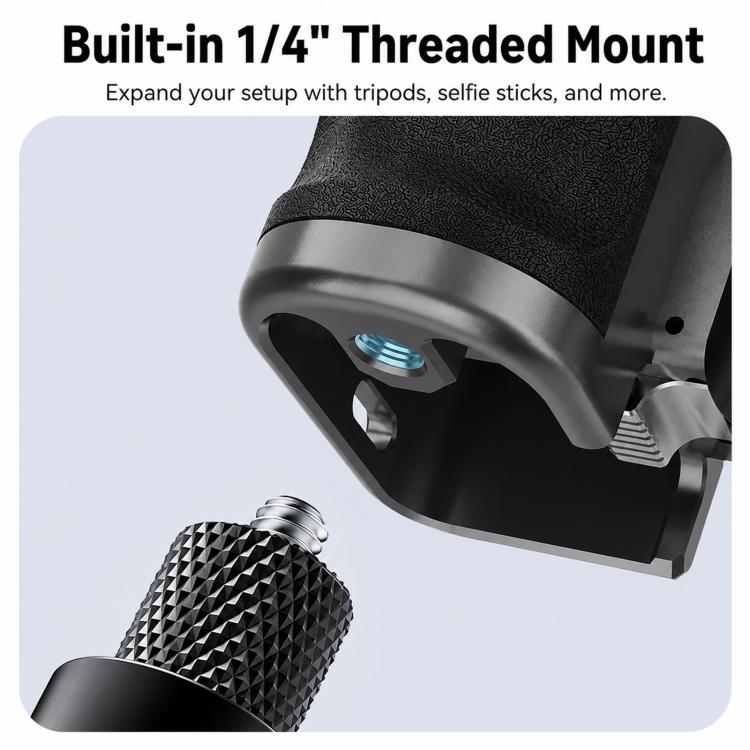 For DJI Osmo Action 5 Pro / 4 / 3 PULUZ Metal Camera Cage Expansion Adapter with Handle Grip, For DJI Osmo Action 5 Pro / 4 / 3