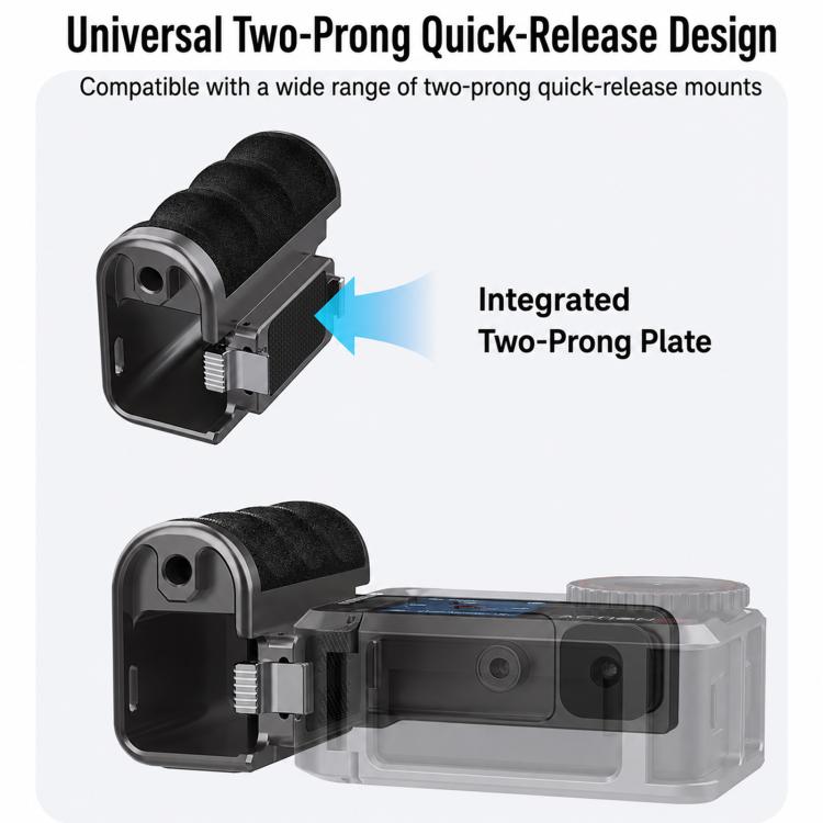 For DJI Osmo Action 5 Pro / 4 / 3 PULUZ Metal Camera Cage Expansion Adapter with Handle Grip, For DJI Osmo Action 5 Pro / 4 / 3