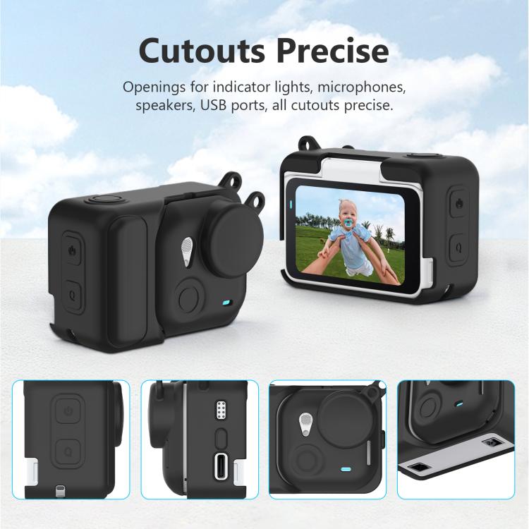 For Insta360 GO Ultra PULUZ 2 in 1 Silicone Expansion Module Body & Lens Cover, For Insta360 GO Ultra