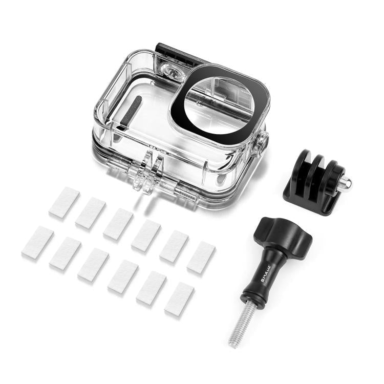 For DJI Osmo Action 6 PULUZ 60m / 196ft Underwater Waterproof Diving Shell with Invisible Adapter & Long Screw, Waterproof Shell