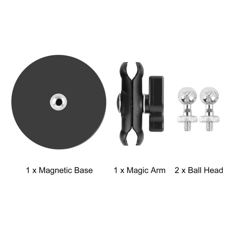 PULUZ Magnetic Pea-Style Clip Mount Holder with Mount Adapter & Long Screw, Magnetic Pea-Style Clip