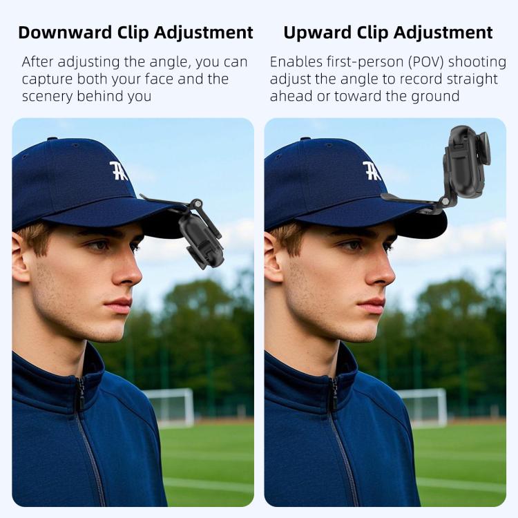 For Insta360 GO Ultra PULUZ Baseball Hat Clip Camera POV Vlog Mount, For Insta360 GO Ultra Hat Clip