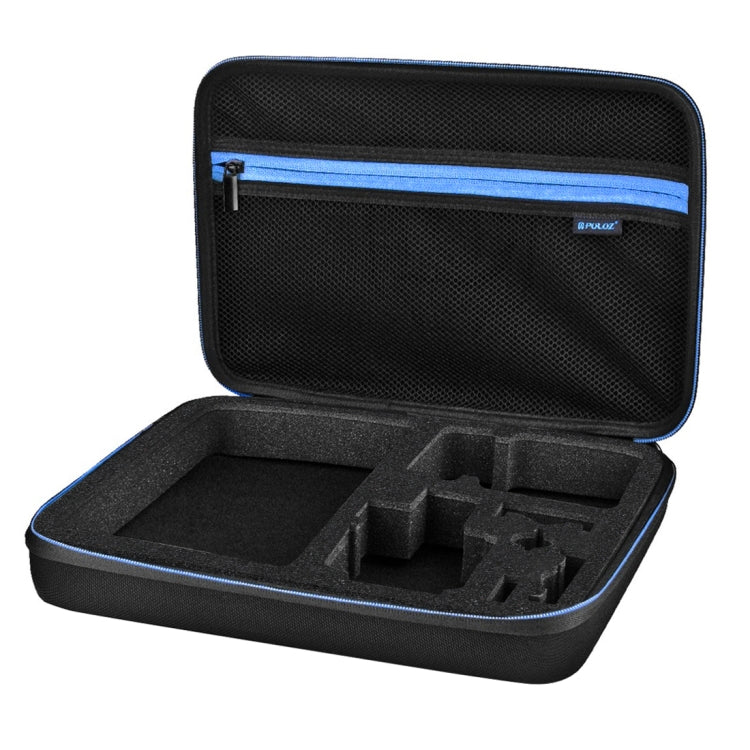 PULUZ Waterproof Carrying and Travel Case for GoPro Hero12 Black / Hero11 /10 /9 /8 /7 /6 /5, Insta360 Ace / Ace Pro, DJI Osmo Action 4 and Other Action Cameras Accessories, Large Size: 32cm x 22cm x 7cm
