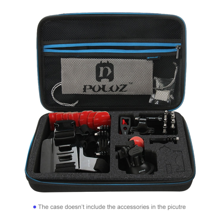 PULUZ Waterproof Carrying and Travel Case for GoPro Hero12 Black / Hero11 /10 /9 /8 /7 /6 /5, Insta360 Ace / Ace Pro, DJI Osmo Action 4 and Other Action Cameras Accessories, Large Size: 32cm x 22cm x 7cm