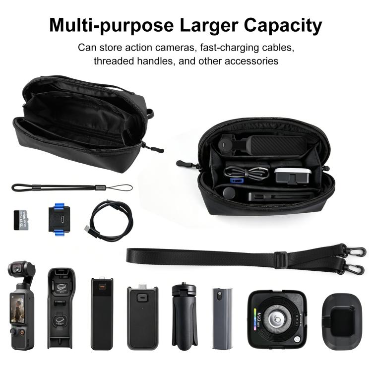For DJI Osmo Pocket 4 / 3 PULUZ Multifunctional Carrying Storage Handbag Data Camera Digital Bag with Shoulder Strap