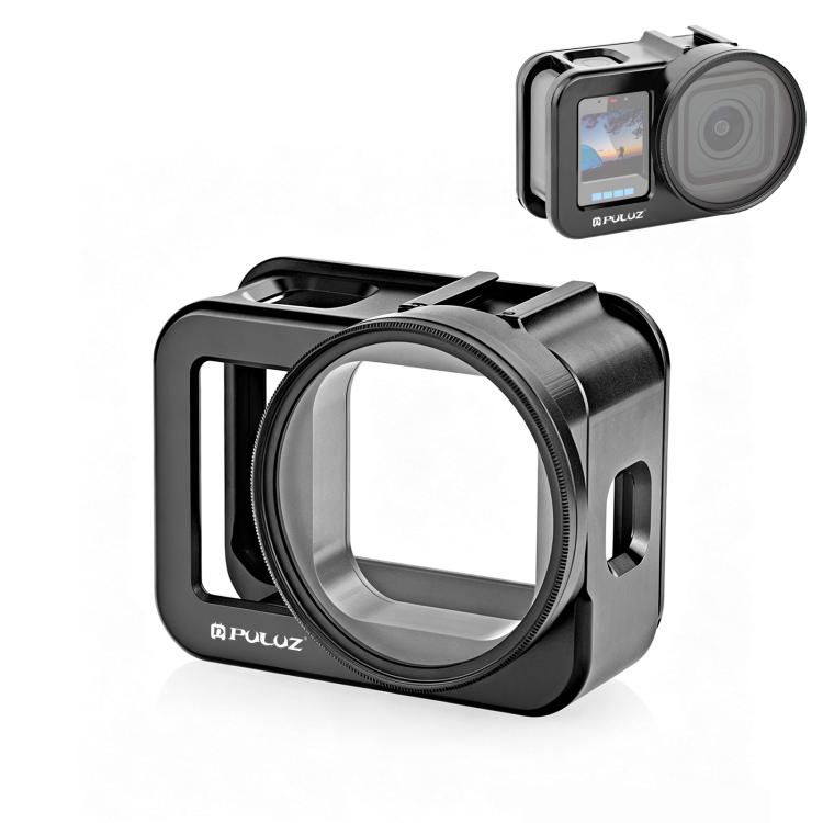 PULUZ  Aluminum Alloy Protective Cage with 58mm UV Lens & Lens Cover for GoPro MISSION 1 / 1 PRO, Protective Cage