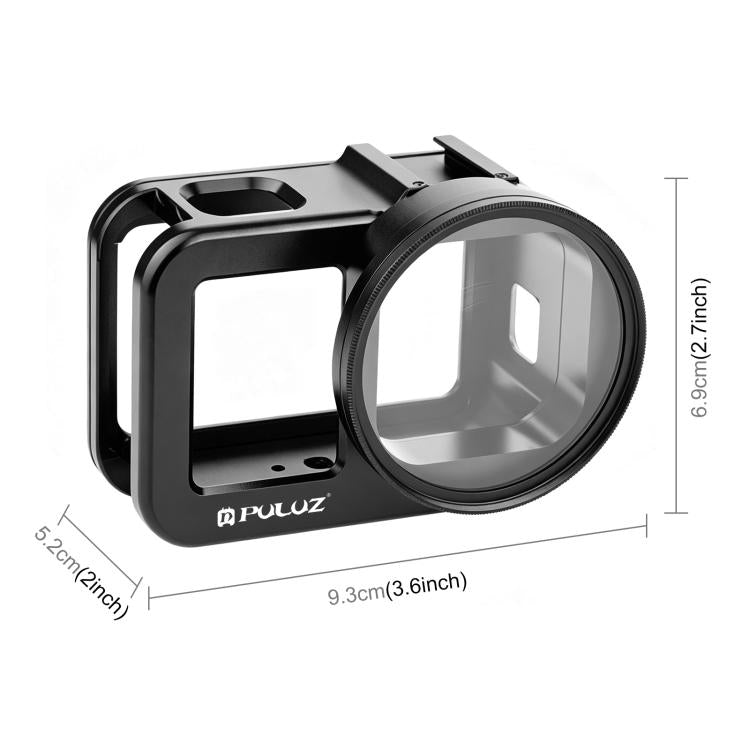 PULUZ  Aluminum Alloy Protective Cage with 58mm UV Lens & Lens Cover for GoPro MISSION 1 / 1 PRO, Protective Cage