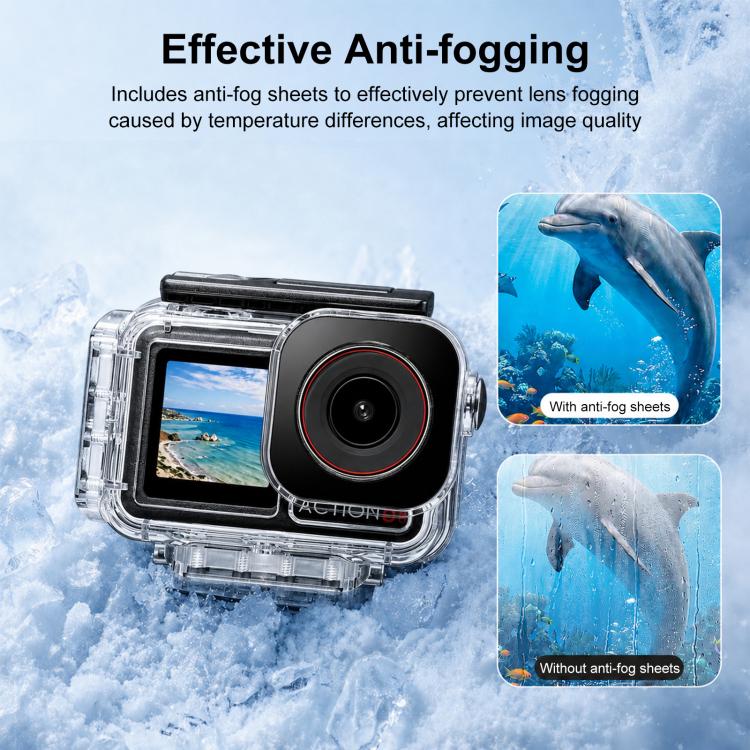 PULUZ 60m Waterproof Housing Diving Case for DJI Action 5 Pro / 4 / 3, For DJI Action 5 Pro / 4 / 3