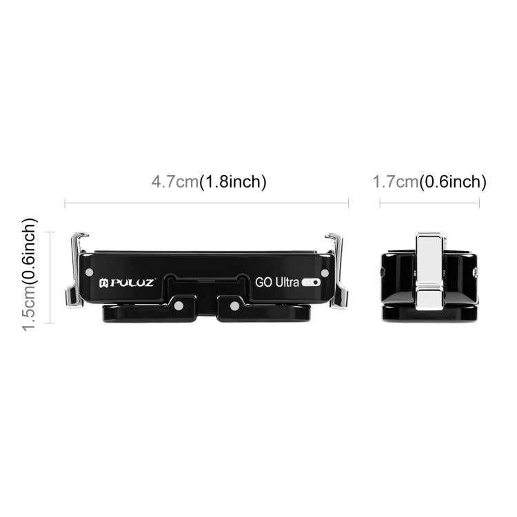 For Insta360 GO Ultra PULUZ Magnetic Metal Quick Release Base Mount, For Insta360 GO Ultra Zinc Alloy