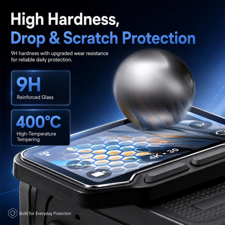 For Insta360 Luna Ultra PULUZ 9H 2.5D HD Tempered Glass Screen Film + Lens Protector