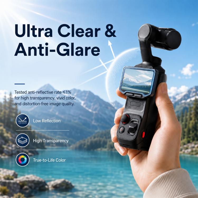 For Insta360 Luna Ultra PULUZ 9H 2.5D HD Tempered Glass Screen Film + Lens Protector