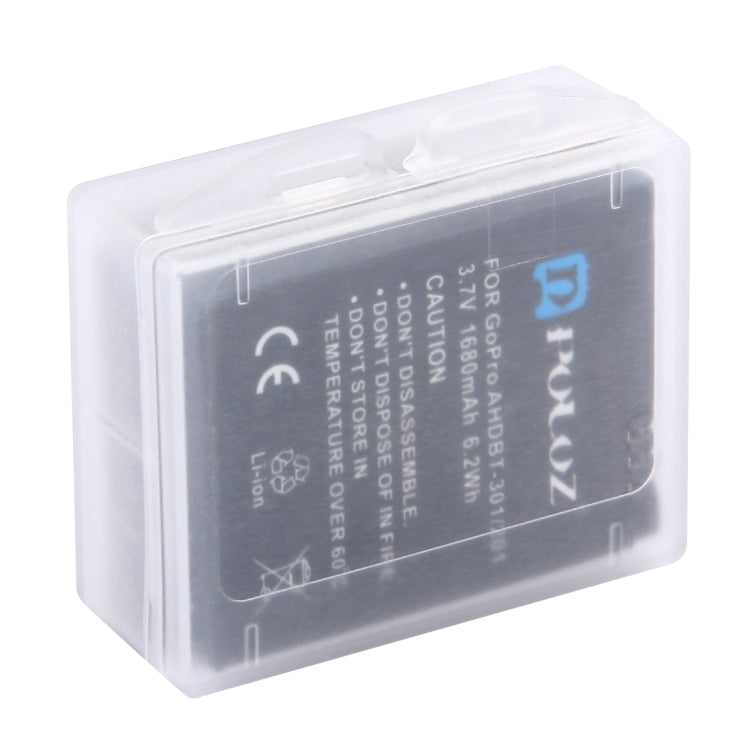 PULUZ Hard Plastic Transparent Battery Storage Box (for GoPro HERO8 Black /7 /6 /5 Battery)