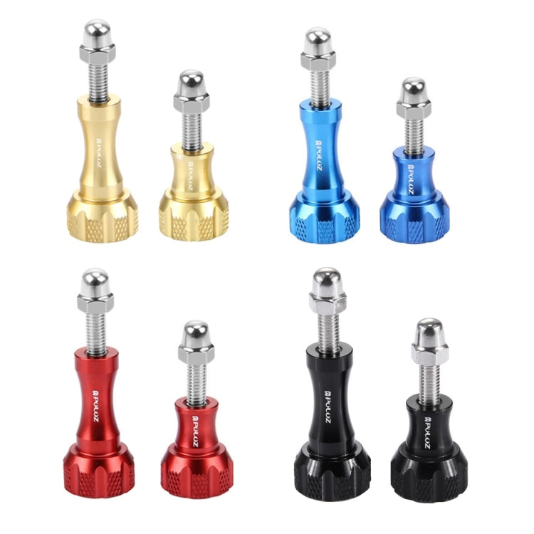 PULUZ CNC Aluminum Thumb Knob Stainless Bolt Nut Screw Set for GoPro Hero12 Black / Hero11 /10 /9 /8 /7 /6 /5, Insta360 Ace / Ace Pro, DJI Osmo Action 4 and Other Action Cameras(Black)