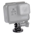 PULUZ 1/4 inch Screw Hole Tripod Mount CNC Adapter for GoPro, Insta360, DJI and Other Action Cameras(Black)