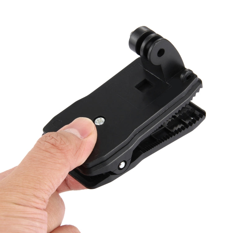PULUZ 360° Rotating Backpack Clamp Mount for GoPro HERO12/11/10/9 & Action Camera