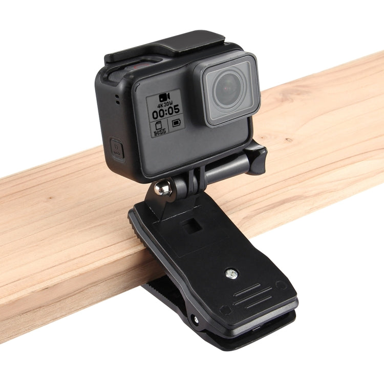 PULUZ 360° Rotating Backpack Clamp Mount for GoPro HERO12/11/10/9 & Action Camera