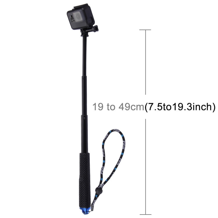 PULUZ Extendable Pole Monopod for GoPro HERO10 / HERO9 / HERO8 / HERO7 /6 /5, DJI Osmo Action, Length: 19-49cm