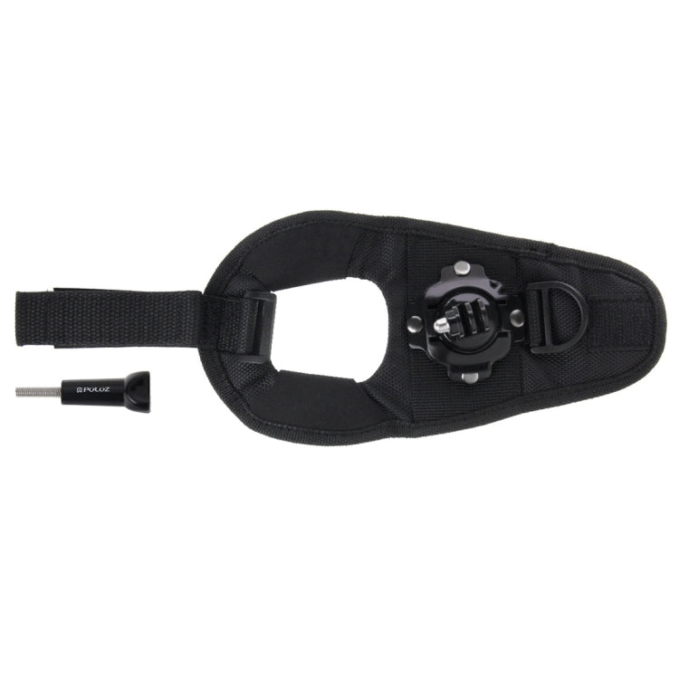 PULUZ 360 Degree Rotation Glove Style Palm Strap Mount Band for GoPro Hero12 Black / Hero11 /10 /9 /8 /7 /6 /5, Insta360 Ace / Ace Pro, DJI Osmo Action 4 and Other Action Cameras