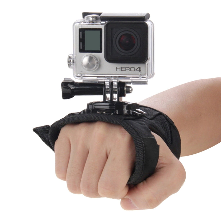 PULUZ 360 Degree Rotation Glove Style Palm Strap Mount Band for GoPro Hero12 Black / Hero11 /10 /9 /8 /7 /6 /5, Insta360 Ace / Ace Pro, DJI Osmo Action 4 and Other Action Cameras