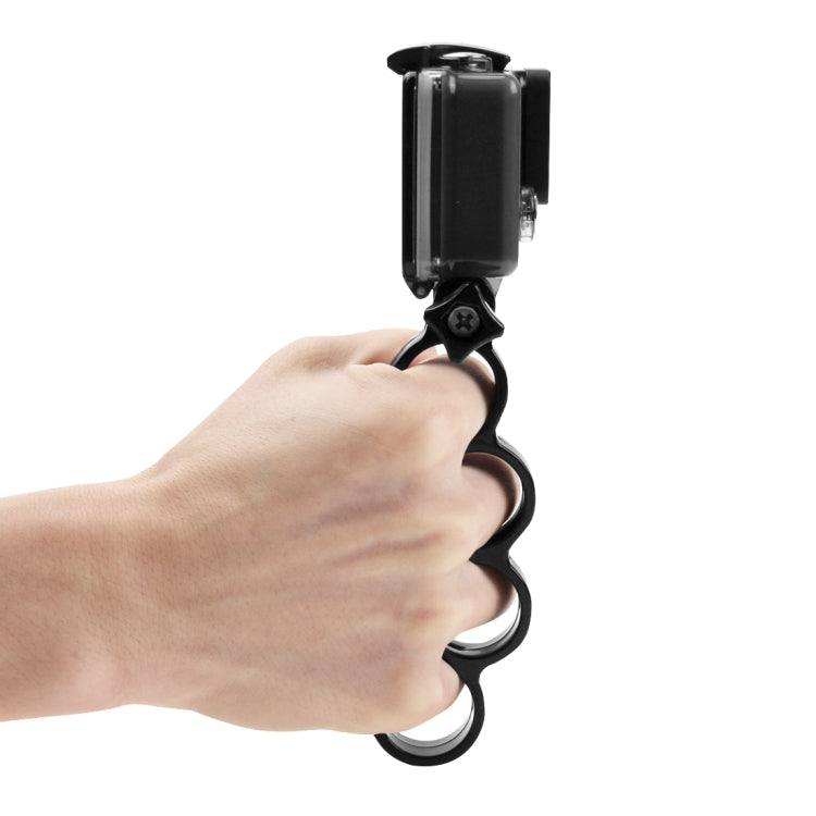 PULUZ Handheld Knuckles Grip Monopod with Thumb Screw for GoPro Hero12 / Hero11 /10 /9 /8 /7 /6 /5, Insta360 Ace / Ace Pro, DJI Osmo Action 4 (Black)