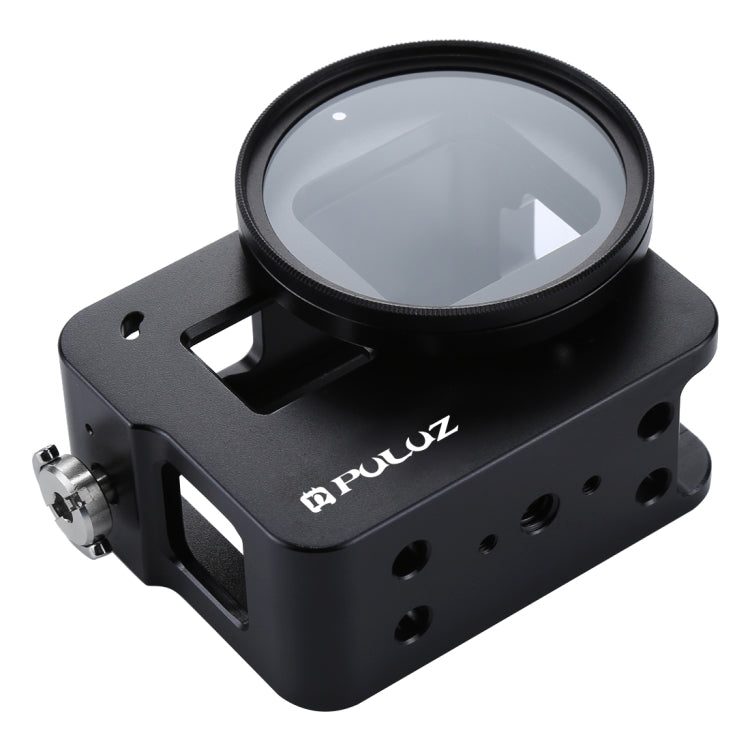 PULUZ Housing Shell CNC Aluminum Alloy Protective Cage with Insurance Frame & 52mm UV Lens for GoPro HERO(2018) /7 Black /6 /5, For HERO6 /5 Pull Frame UK Stock, For HERO6 /5 Pull Frame US Stock, For HERO6 /5 Pull Frame AE Stock, For HERO6 /5 Pull Fram...