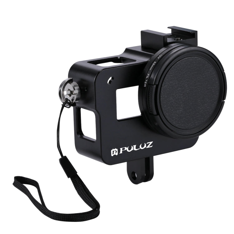 PULUZ Housing Shell CNC Aluminum Alloy Protective Cage with 52mm UV Lens for GoPro HERO(2018) /7 Black /6 /5, For HERO6 /5 No Frame UK Stock, For HERO6 /5 No Frame US Stock, For HERO6 /5 No Frame AE Stock, For HERO6 /5 No Frame, For HERO5/6 No Frame