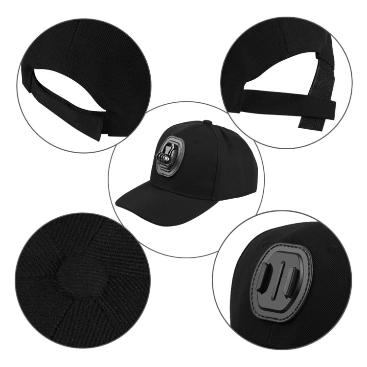 PULUZ Baseball Hat with J-Hook Buckle Mount & Screw for GoPro, DJI OSMO Action and Other Action Cameras, Baseball Hat Black Color, Baseball Hat Red Color, Baseball Hat Dark Blue Color