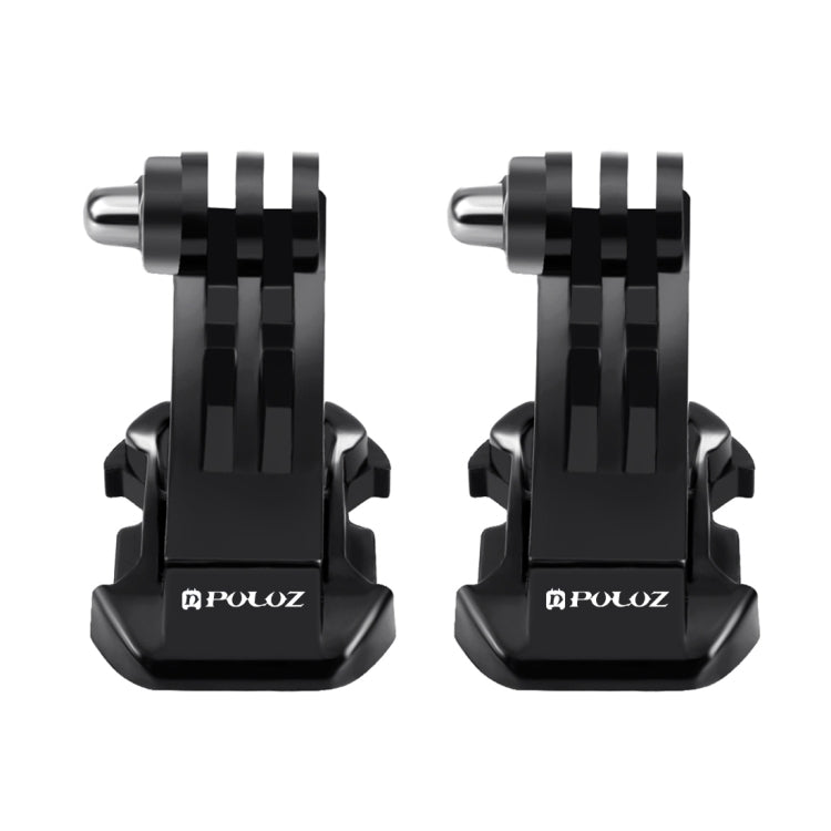 2 PCS PULUZ Black Vertical Surface J-Hook Buckle Mount Set for PULUZ Action Sports Cameras Jaws Flex Clamp Mount for GoPro, Insta360, DJI and Other Action Cameras(Black)