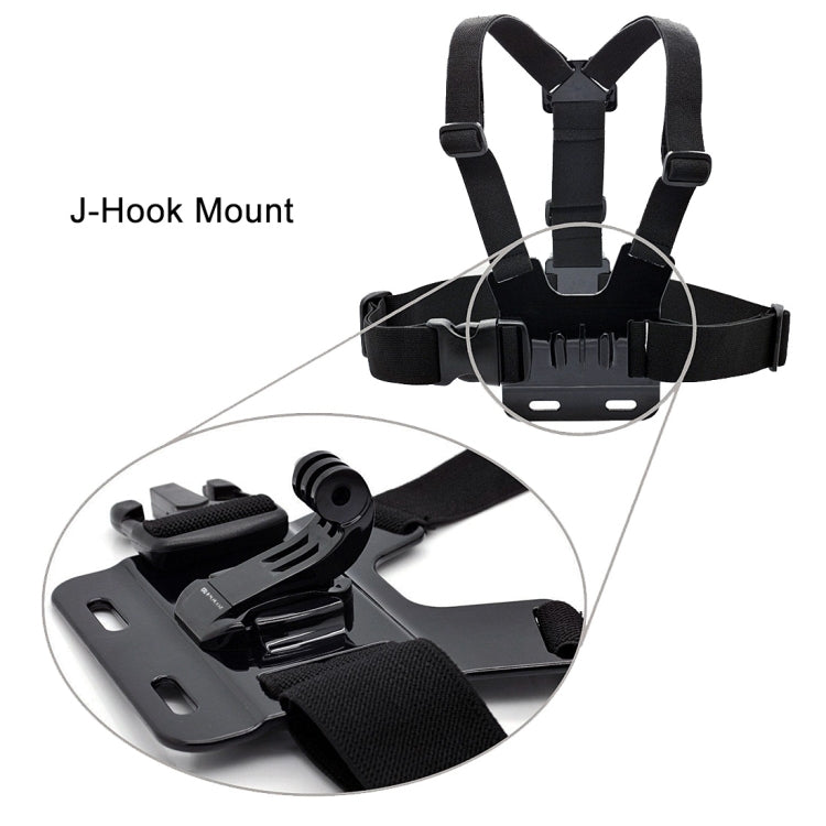 2 PCS PULUZ Black Vertical Surface J-Hook Buckle Mount Set for PULUZ Action Sports Cameras Jaws Flex Clamp Mount for GoPro, Insta360, DJI and Other Action Cameras(Black)