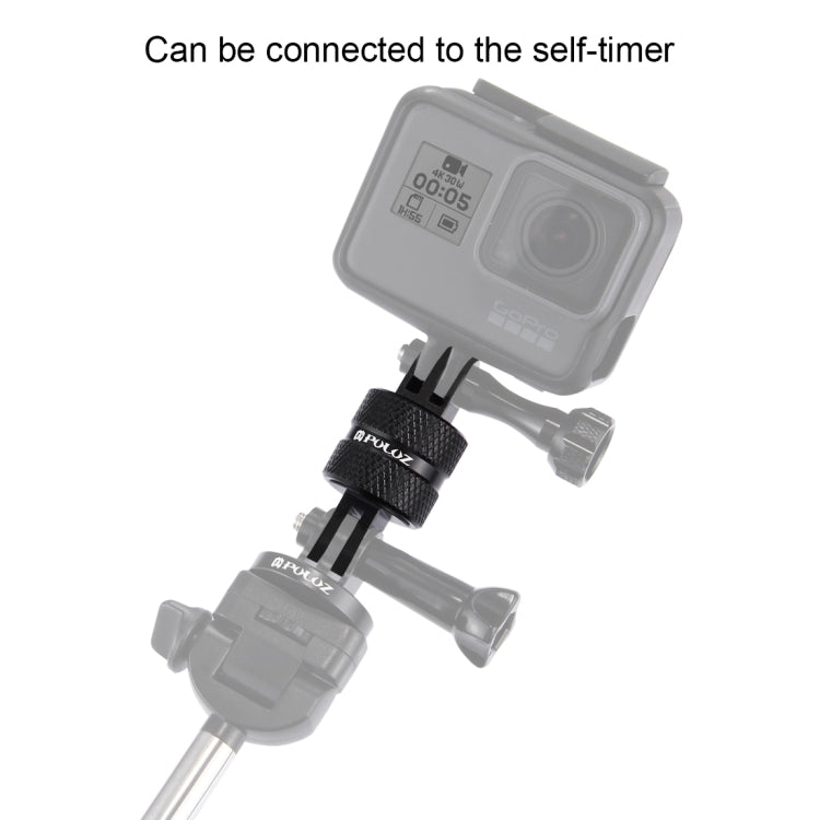 PULUZ 360 Degree Rotation CNC Swivel Pivot Extension Arm Tripod Mount for GoPro, Insta360, DJI and Other Action Cameras