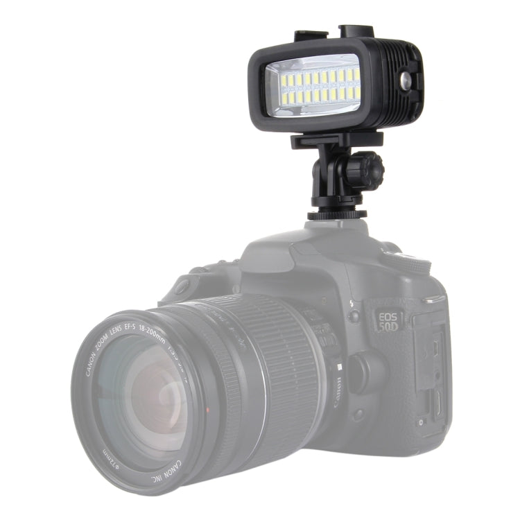 PULUZ 20 LED 40m Waterproof Studio Light with Hot Shoe Adapter & Filters for GoPro HERO10/9/8 & Action Cameras