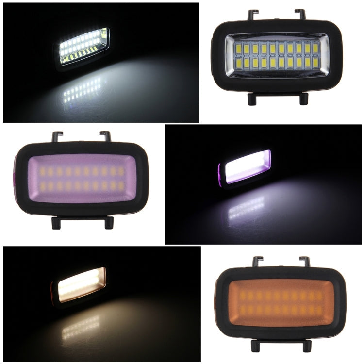 PULUZ 20 LED 40m Waterproof Studio Light with Hot Shoe Adapter & Filters for GoPro HERO10/9/8 & Action Cameras