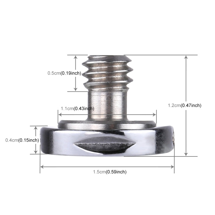 PULUZ 1/4 inch Male Thread Screw with C-Ring for Quick Release, Tripod Mount